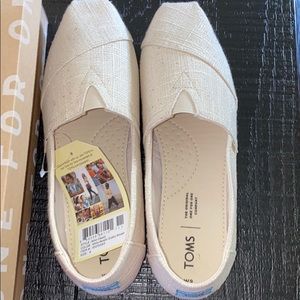 Toms Women Classic White Metallic Slubby Woven